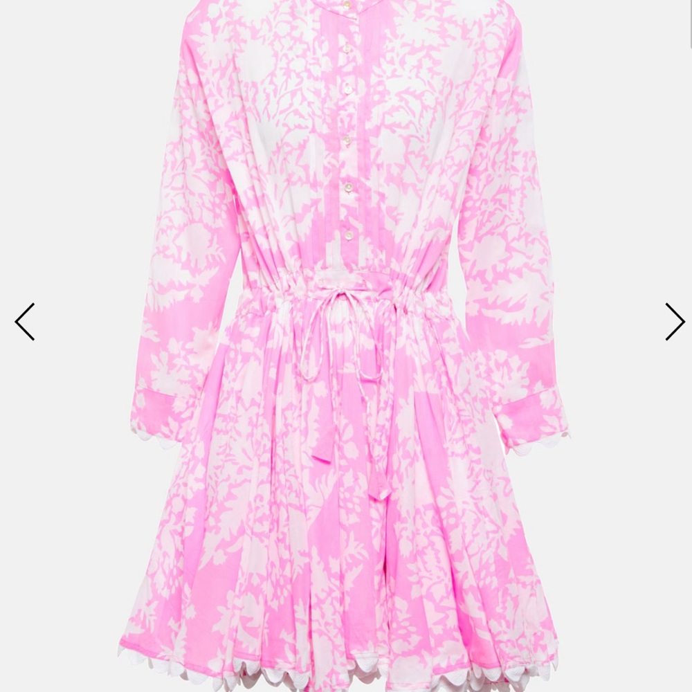 NWT Juliet Dunn Long Sleeve Beach Dress in Gem Palladio Print - Size 1/US Small